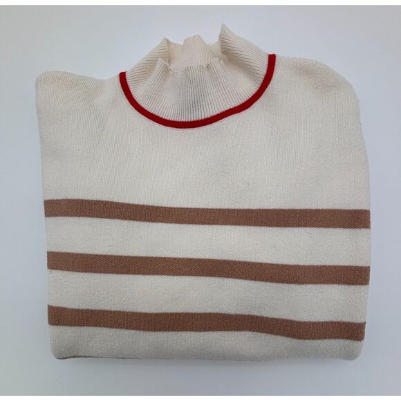 Women's Tahari Striped Mockneck Sweater, Size XS - Picture 2 of 5
